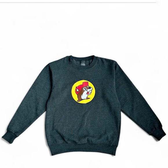 Buc-ees sweatshirt Women's XL Gray Classic Beaver Graphic Whimsical Travel Texas - Picture 7 of 7